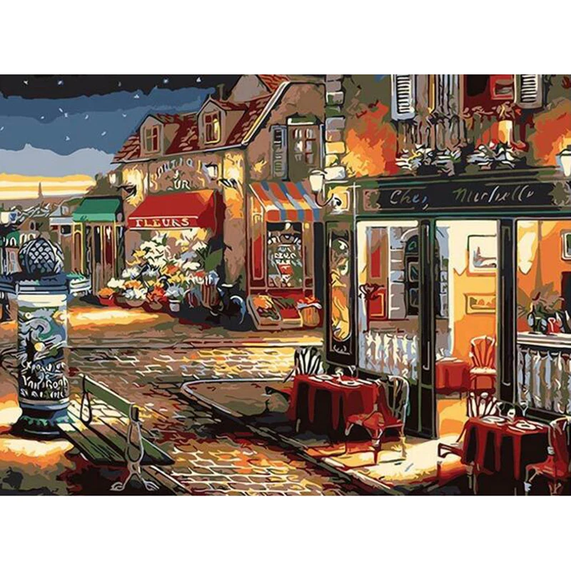 

Crafts diy oil painting by numbers drawing picture Hand Painted acrylic paint by numbers Home decor m56