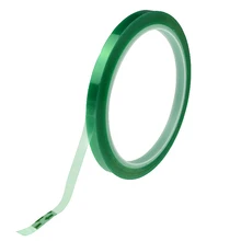 50 roll* 6.25mm *33M  High temperature resistance PET green insulation tape powder coating spray masking tape