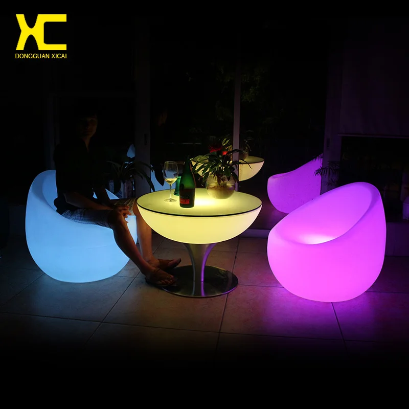 Chargeable Illuminated Table Bar Coffee Tables Remote Control font b Outdoor b font font b LED