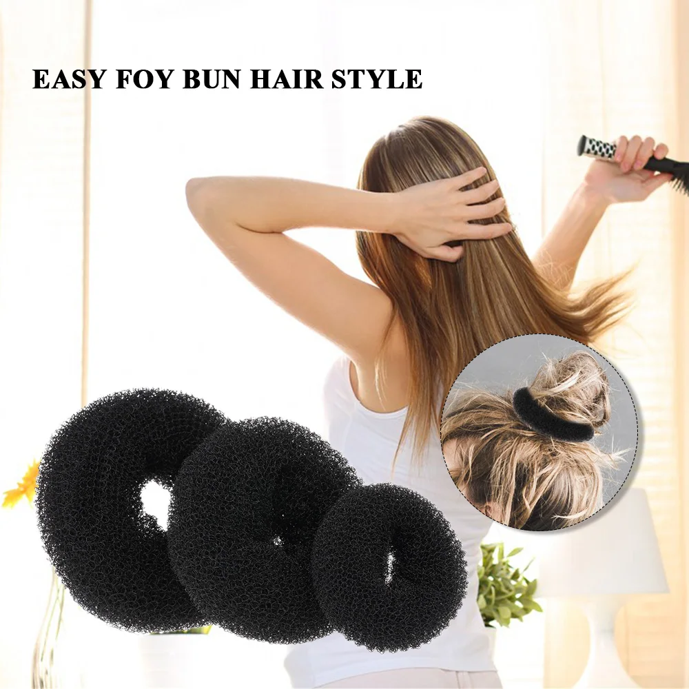 

3PCs New Fashion Women Lady Magic Shaper Donut Bun Maker Hair Ring Accessories Styling Tool S/M/L