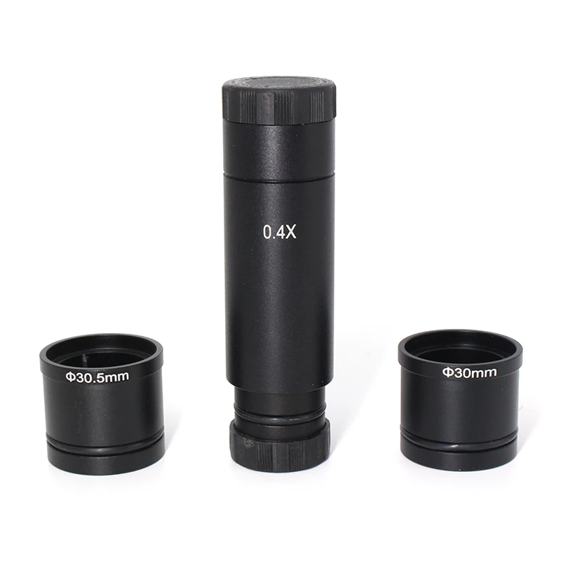 

Professional Microscope Adaptor 0.4x C Mount Relay Lens for CCD CMOS Camera with 30 mm 30.5mm Adapter Ring for Stereo Microscope