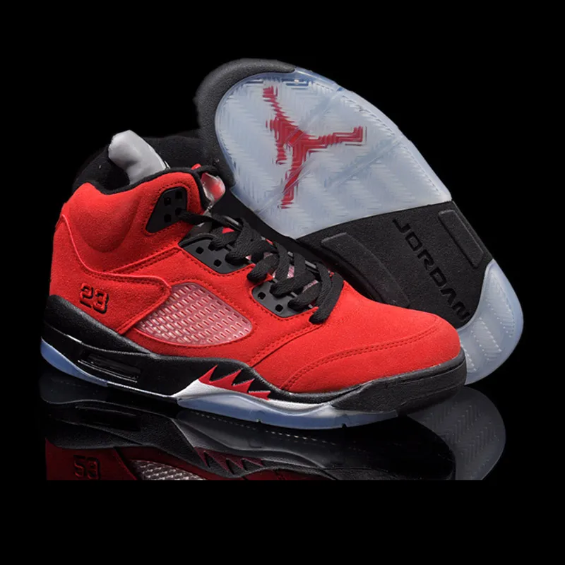 Retro Jordan 5 Mens Basketball Shoes Black Metallic Mens Sneaker Sport Shoes Discount Sneaker