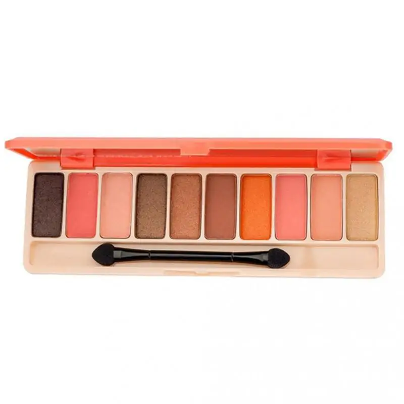

10 Color Eye Shadow Palette with Brush Shimmer Matte Eyeshadow Cosmetic Makeup Non Dizzy Easy to Color Nude Eyeshadow