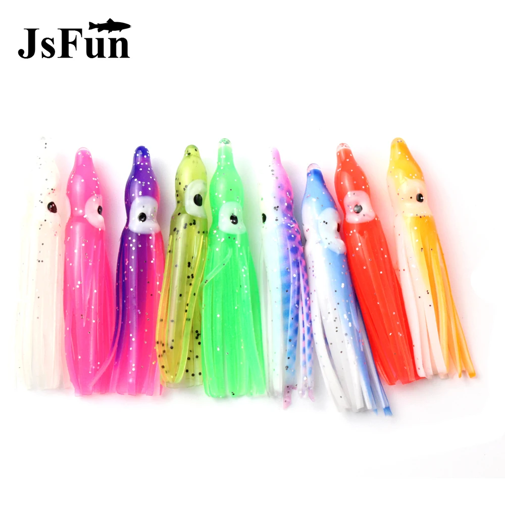 JSFUN 100PCS 4.5cm Lifelike Octopus Squid Fishing Lure Soft Artificial