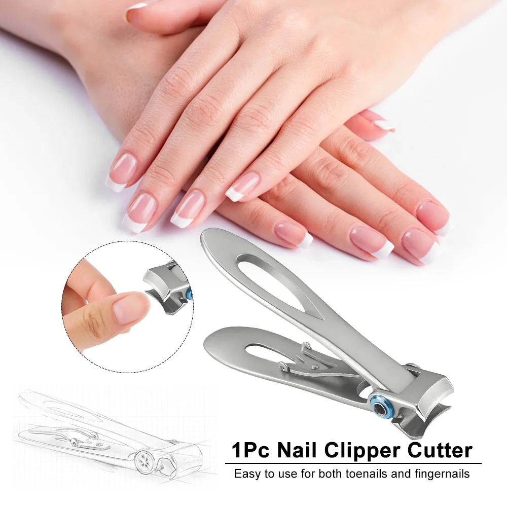 

Stainless Steel Nail Clipper Cutter Nail Cutting Trimmer Toenail Fingernail Cutter Clippers for Thick Nails DIY Manicure Tool