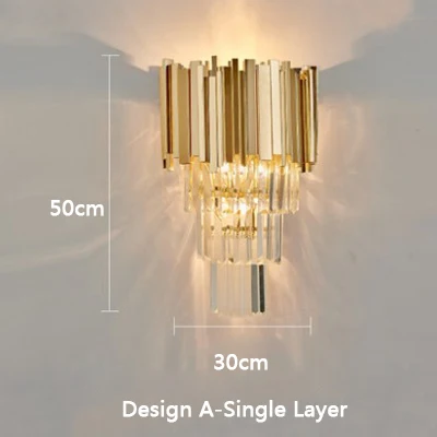 Современный художественный Стразы высокого качества E14 настенный светильник для гостиной украшение комнатное светодиодное освещение роскошный кристалл настенный светильник - Цвет абажура: Design A Single