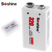 Soshine 320 mAh 9 V 6F22 Batterie LiFePO4 Rechargeable Batterie + Portable Batterie De Stockage Box Case pour Microphone Instrument Compteur