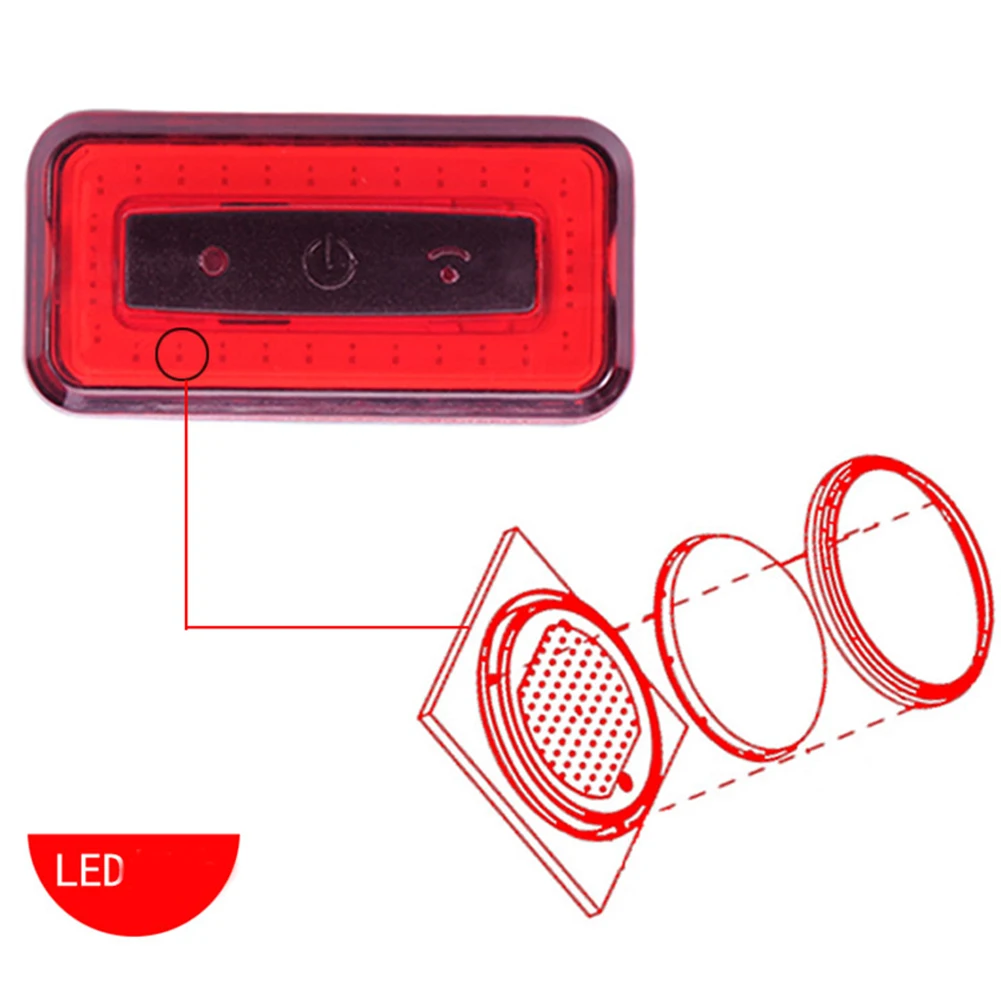 Clearance Strobe Waterproof Security Rear Night Cycling Warning Lamp Accessories Bicycle Taillight COB LED Multipurpose Bike Hiking 2