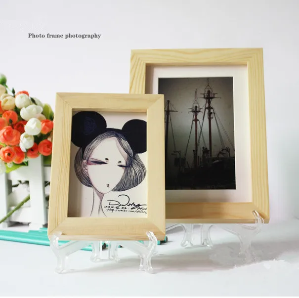 

1PC Clear Transparent 3 5 7 9inches Photo Frame support Display Easel Stand Bowl Picture Frame Photo Pedestal Holder