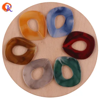 

Cordial Design 42*52MM 50Pcs Jewelry Accessories/Acrylic Beads/Irregular Shape/Marble Effect Bead/Hand Made/Earring Findings