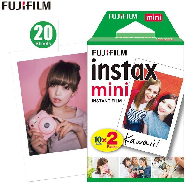 Оригинал 10-100 листов Fujifilm Instax mini 8 пленок белый край 3 дюйма для мгновенной камеры 7 9 25 50 s 70 90 SP-1 SP-2 фотобумага