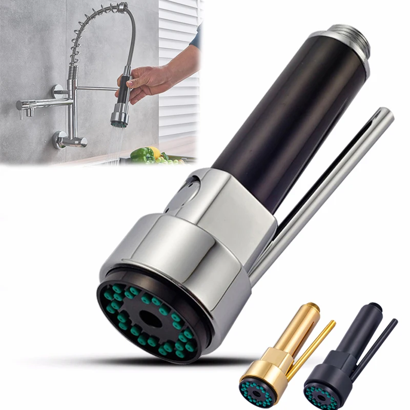 

Chrome Spring Pull Down Kitchen Faucet Spout Handheld Sprayer Head High pressure nozzle for kitchen Mixer Faucet