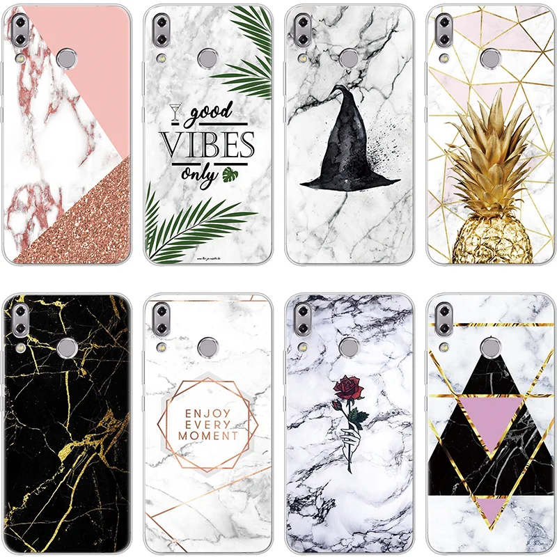 

For iPhone XS Max XR X 5 SE 6 S 8 7Plus For Asus Zenfone 3 Laser 4 5 Lite Max Pro Plus M1 M2 ZB601KL ZC520KL ZC554KL Marble Case