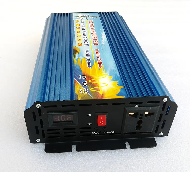 

Digital display pure sine wave inverter 2000W 12v/24v dc input to 120v/220v ac output