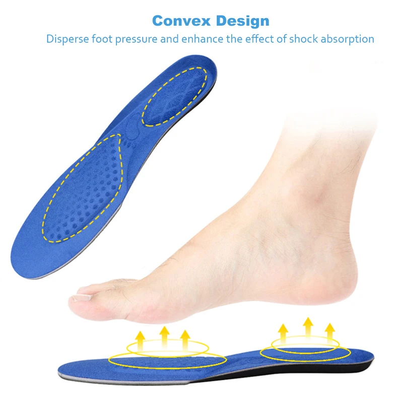 Sunvo Arch support спортивные стельки для плоской стопы для бега Амортизация пятки Подушка массажная обувная подушка для снятия боли стелька Синяя