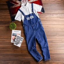 Весна и осень корейский Повседневный джинсовый комбинезон мужские узкие джинсы