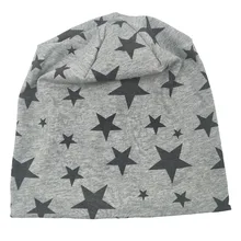 B178151 модная удобная хлопковая печать пятиконечная звезда унисекс Шапка-бини