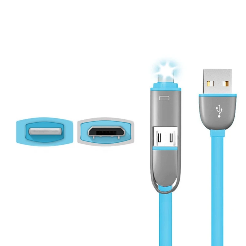 2 в 1 двойной выдвижной USB для Apple интерфейс кабель передачи данных зарядное