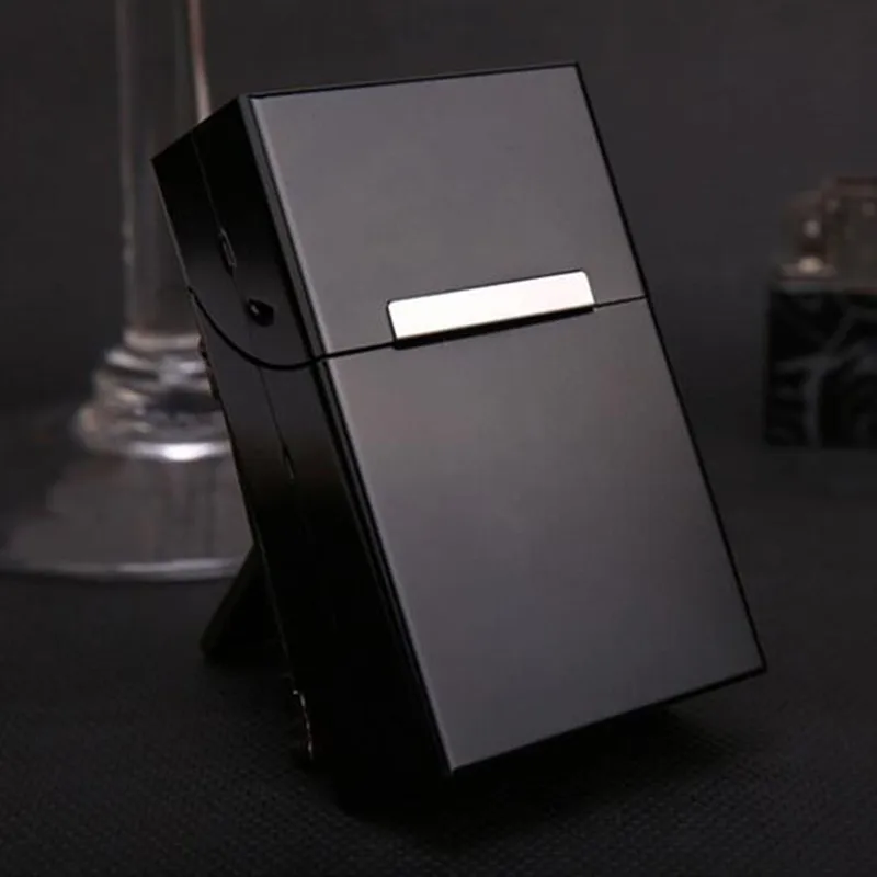 

Magnetic Cigarettes Aluminum Cigarette Case Cigar Tobacco Holder Pocket Box Storage Container Gift Box