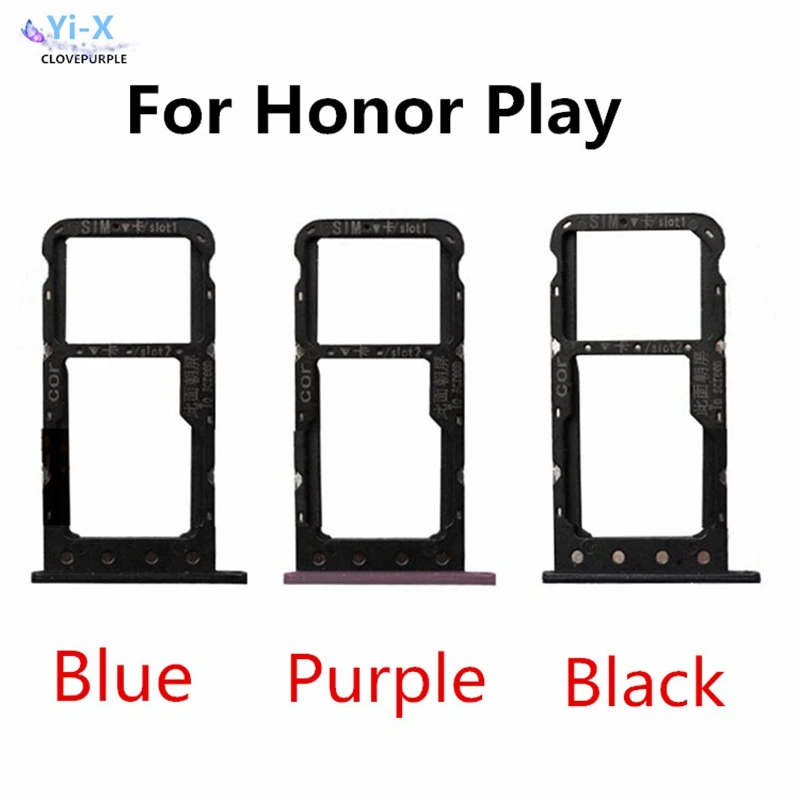 

For Huawei Honor Play SIM Card Tray Micro SD Card Holder Slot Adapter Parts