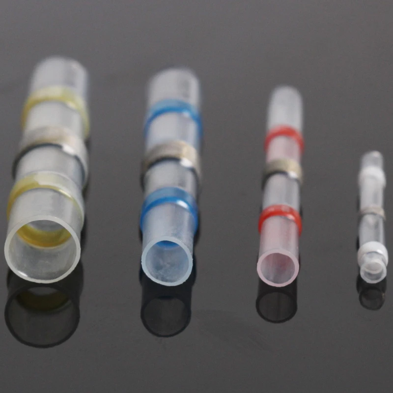 

50PCS Waterproof Solder Seal Heat Shrink Butt Connectors Soldering Sleeve Wire Connector Cable Terminal Connector Four Size