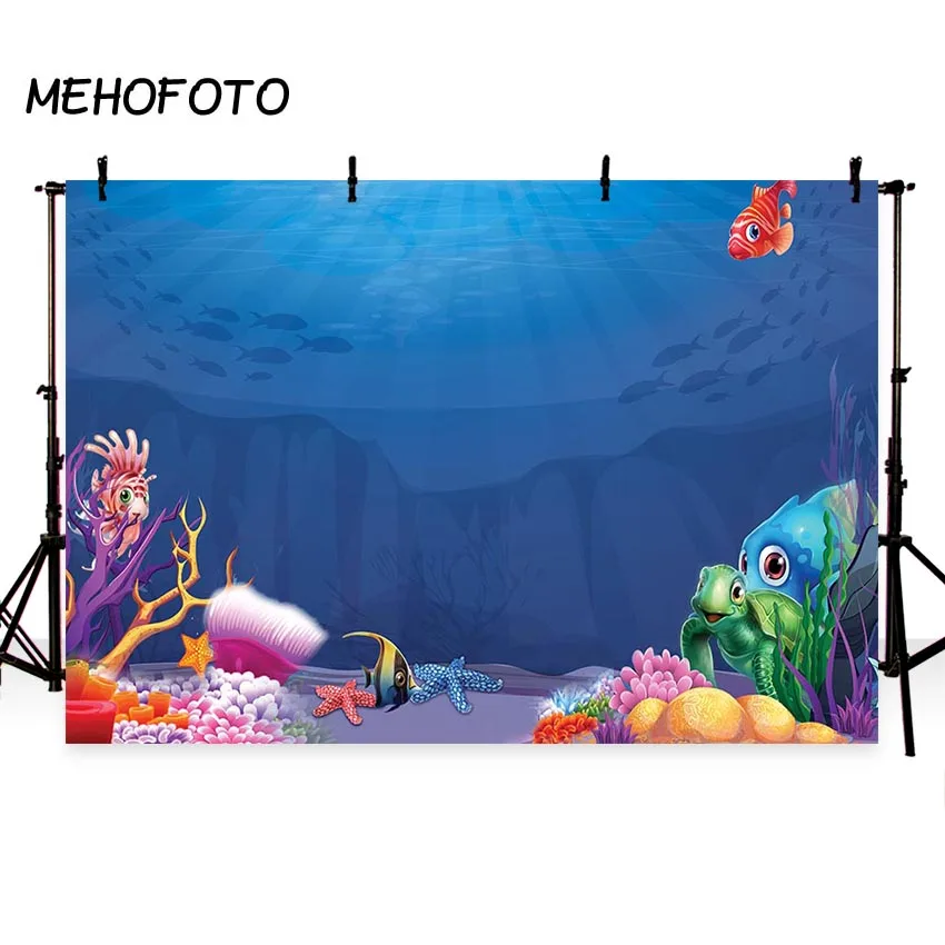 

MEHOFOTO photography backdrops Under Sea Fish Herd Finding Nemo Dory Corals Custom Photography Studio Background Backdrop