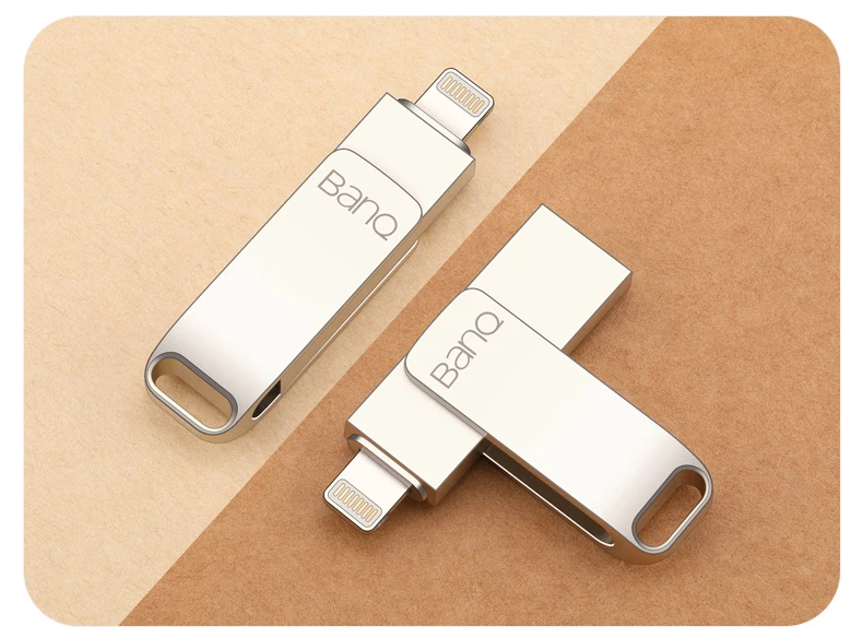 USB флеш-накопитель BanQ A6S, 32 ГБ, 64 ГБ, для iPhone 8, 7 Plus, молния, металлическая ручка, u-диск для MFi iOS10, карта памяти 128 ГБ