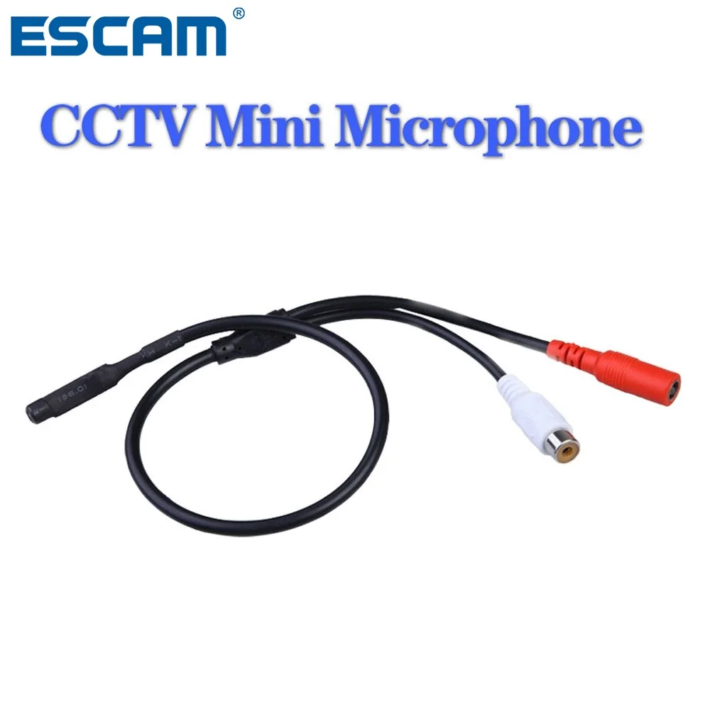 ESCAM Аудио pick up видеонаблюдения микрофон широкий диапазон Камера Mic Аудио Мини микрофон для видеонаблюдения DVR