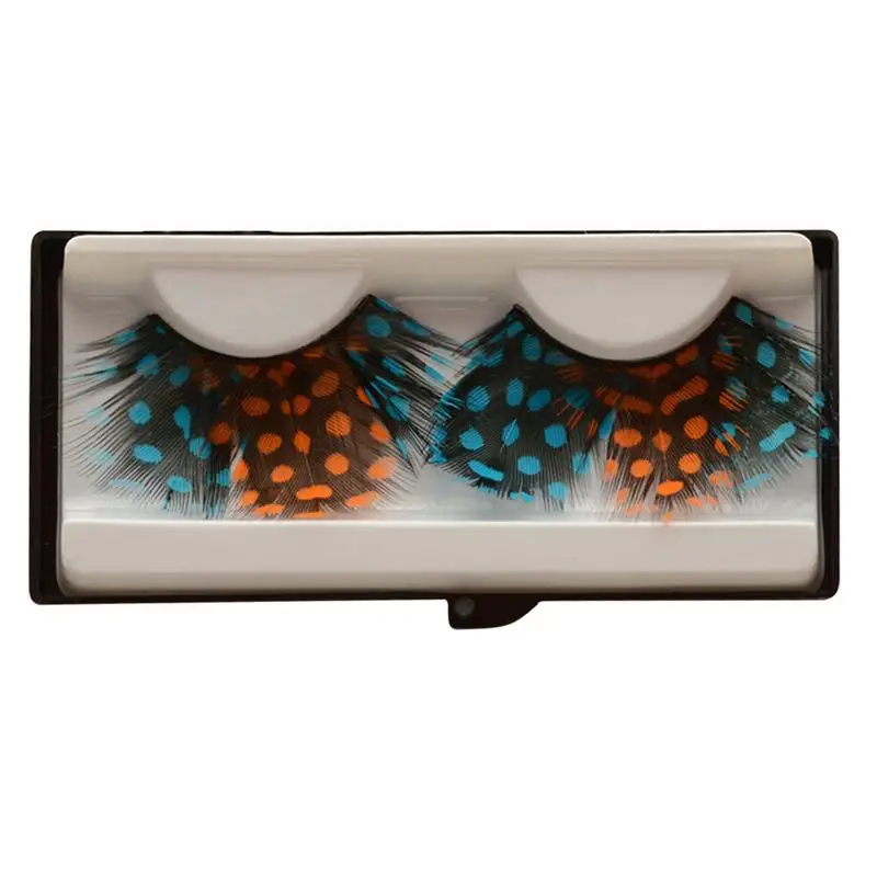 

1 Pair Hand-Woven Multi-Color Dazzling Exaggerated False Eyelashes Ball Show Decoration Art Modeling Makeup False Eyelashes