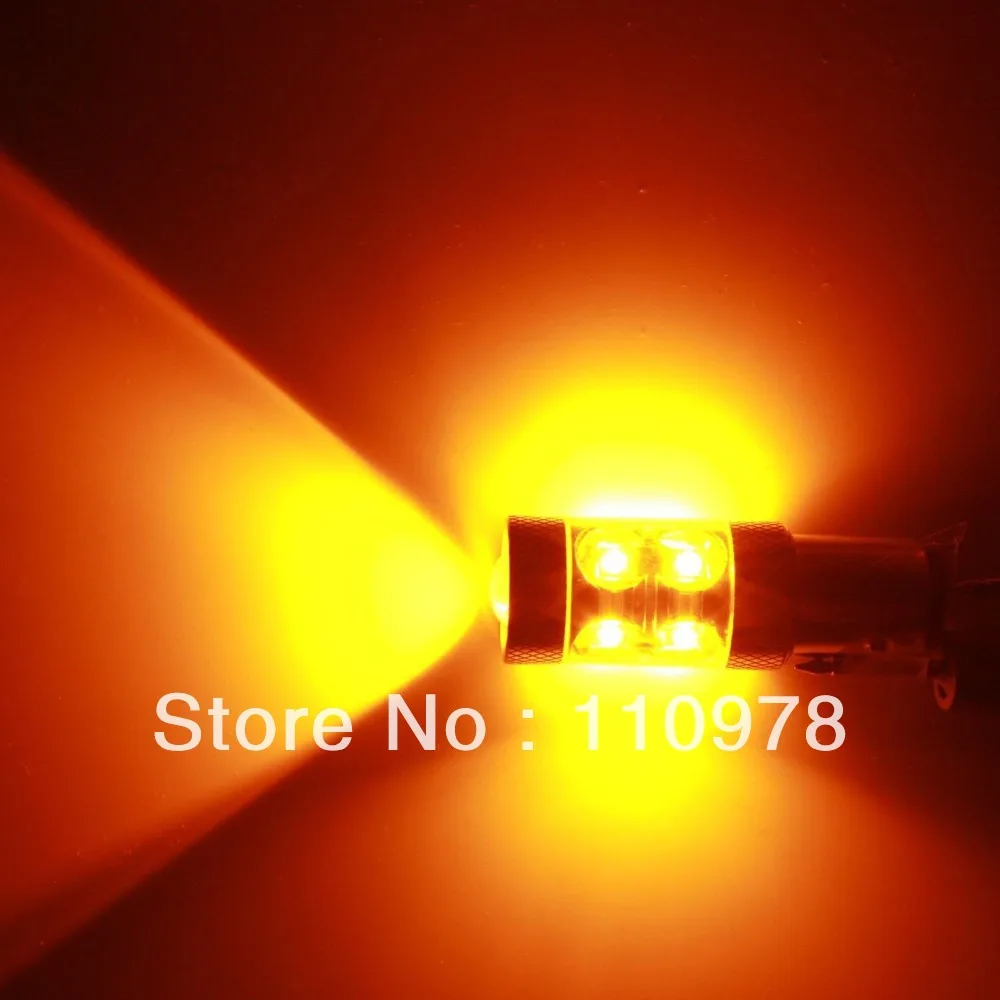 Бесплатная доставка 2 шт./лот янтарные КРИ чипы 50 Вт Led байонет BAU15s лампа
