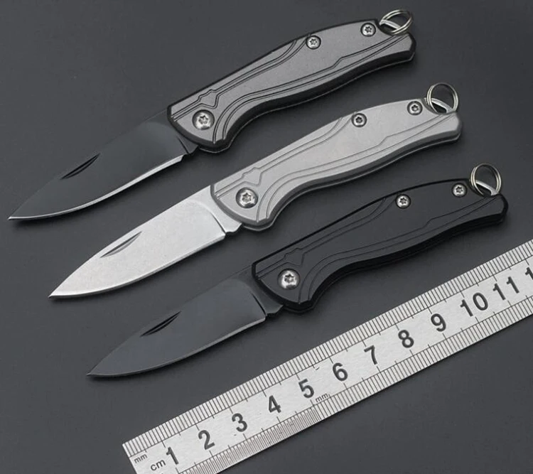 

LLxxmm Mini Folding Knife Serge Tactical Camping Hunting Key Chain Pocket Survival Fruit Knife Multi Functional Tool