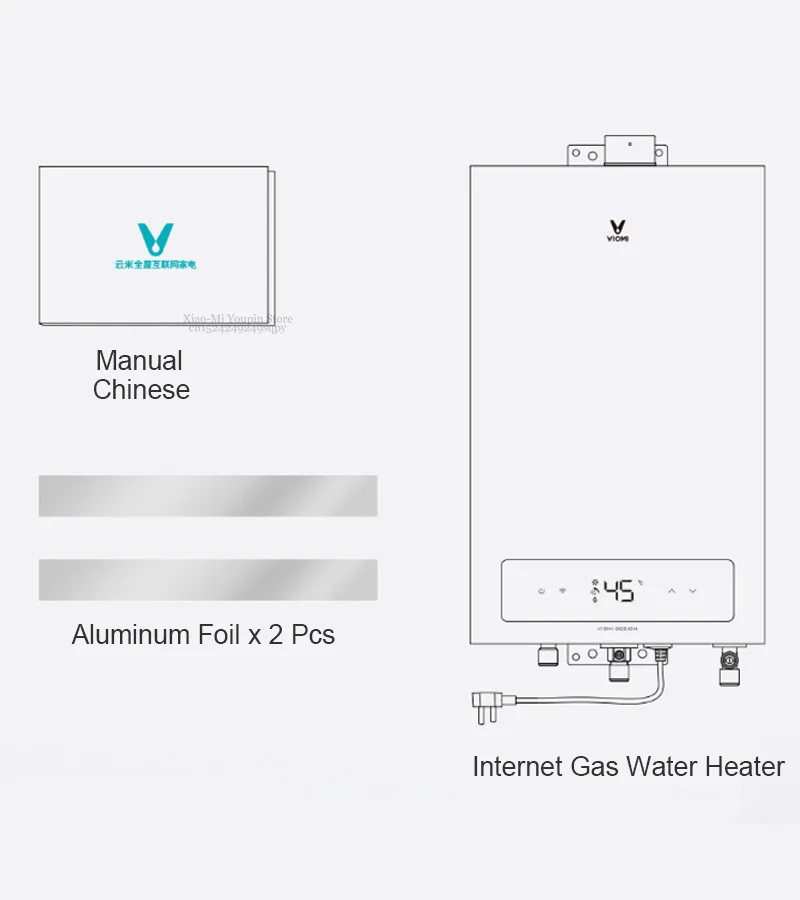 Xiaomi Viomi 13L/16L умный интернет газовый водонагреватель кухонный газ энергосберегающая защита безопасности приложение управление Умный дом