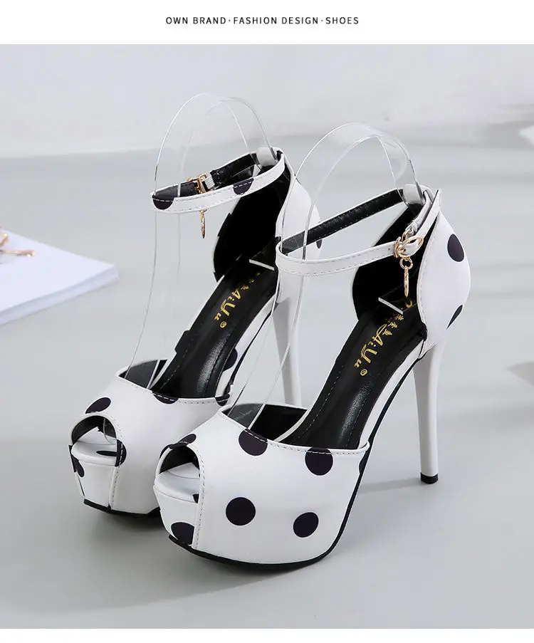 Обувь на платформе и высоком каблуке 14 см; женские туфли-лодочки; цвет черный, белый; женские босоножки; обувь для вечеринок; женские свадебные туфли; Sapato feminino