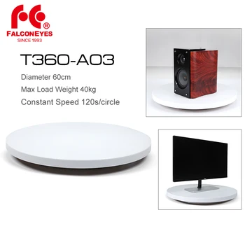 

Falcon Eyes 60cm T360-A03 360 Degree 3D Electric Rotating Display Photography Turntable Max Load 40kg for Show Product CD50T03PY