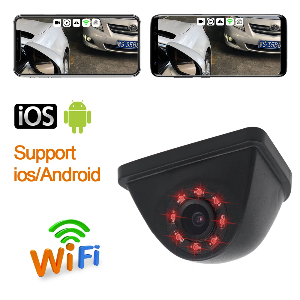 

HD Night Vision Side View Camera For IOS and Android Front View Camera Cigarette lighter Mini Wifi Weatherproof