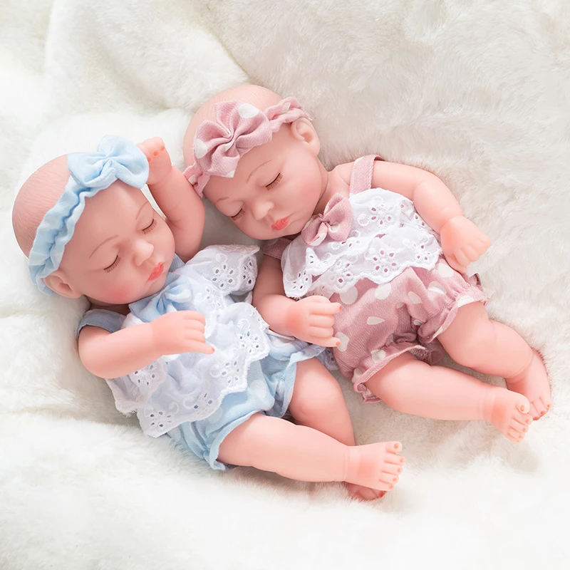 10 дюймов Новорожденные куклы реборн Детские Силиконовые милые мягкие симуляторы куклы playmate подарки для детей реквизит для фотосессии милая девочка