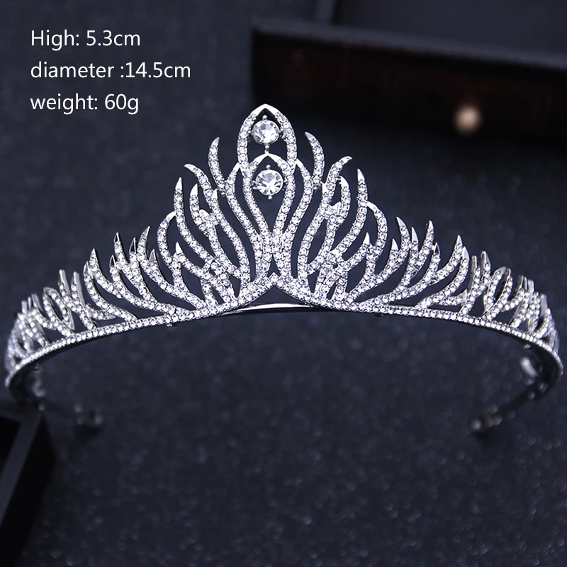 Silver Gold Color Crystal Crowns Bride Tiara Fashion Queen For Wedding Hair Jewelry Accessories