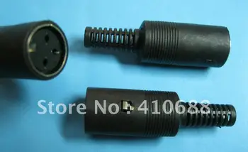 

100 Pcs DIN Jack Connector 3 Pin with Plastic Handle