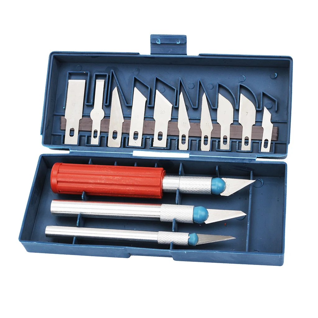 MagiDeal 3D Printer Clean-up Accessories Tool Kit 13 Pieces Blades Knife Set 3D Print Removal Tool Kit