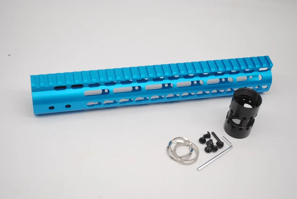 

TriRock Blue 12'' inch Length Key mod Handguard Free Floating Rail Mount Ultralight Slim Hand Guard Free Shipping
