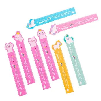 

Cute Unicorn Soft Ruler 15cm Bendable Bookmark Ruler Student Measurement Stationery School Supplies Drawing Ruler