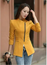 Mr.nut 2019 spring and autumn new women's Korean version of the zipper Slim regular small suit jacket female