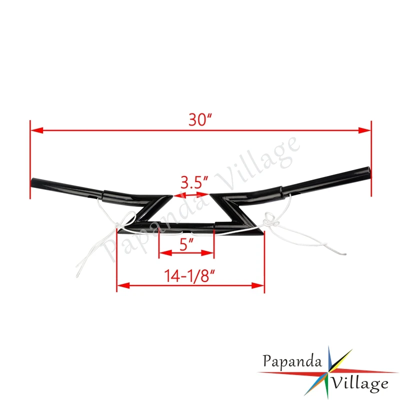 Papanda Мотоцикл Матовый Черный 1 &quotZ Bars руль Drag Bar на заказ для Harley Softail Dyna XL Sportster Chopper
