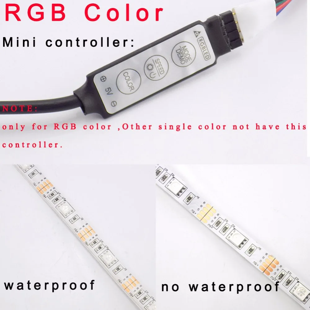 В 5 В USB power RGB светодиодная лента светодио дный Светодиодная лента 5050 SMD Светодиодная лента e PC экран ТВ ПОДСВЕТКА освещение с 3 ключами