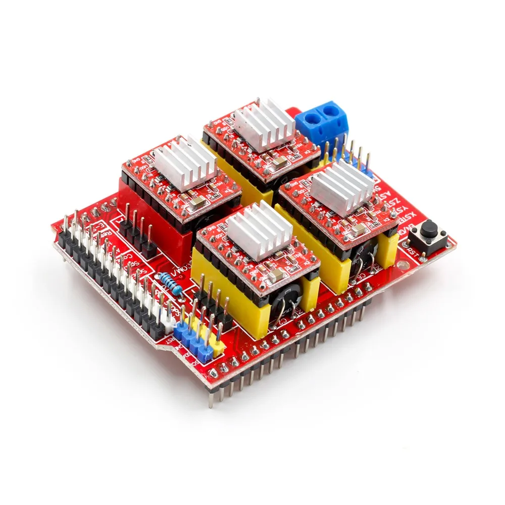  cnc shield v3 engraving machine 3D Printer+ 4pcs A4988 driver expansion board UNO R3 with USB cable
