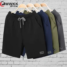 WWKK мужские быстросохнущие короткие брюки, одежда Homme, свободный крой, повседневный пляжный Homme, качественные новые брюки с эластичной резинкой на талии, модные брендовые шорты