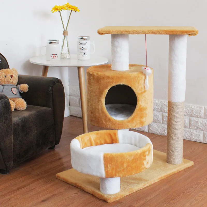 Супер большой 3 кошки с использованием кошки кровать коврик дом сильная несущая структура пола Мебель для кошек забавные скребок игрушки товары для домашних животных