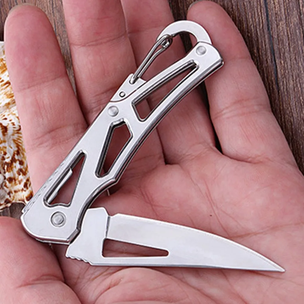 Портативный мини нож из нержавеющей стали в форме листа, Походный нож для самообороны, нож для выживания в чрезвычайных ситуациях