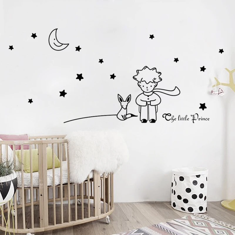

YOYOYU Wall Decal Moon Little Prince Boy Wall Sticker For Kids Rooms Nursery Bedroom Decor Gift Home Decor Wall Decals DIY ZW249