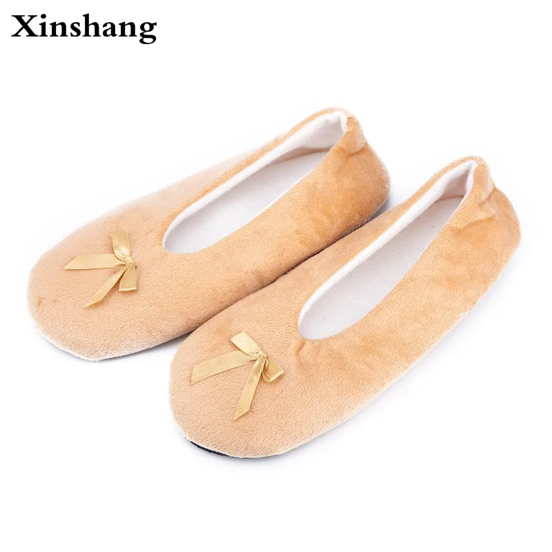 

2017 New Warm Soft Sole Women Indoor Floor Slippers/Shoes Black High Quality Woolen Slippers Flannel Flat Home Slippers